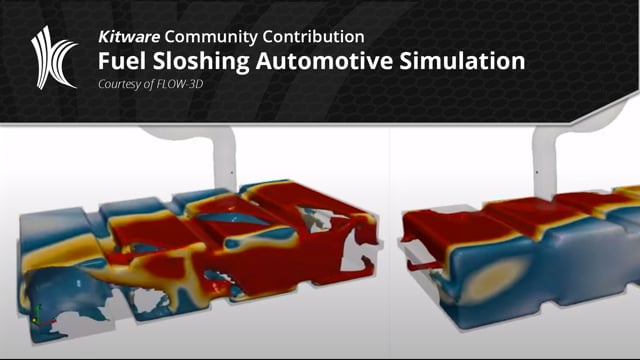 Kitware Community Contribution: Fuel Sloshing Automotive simulation