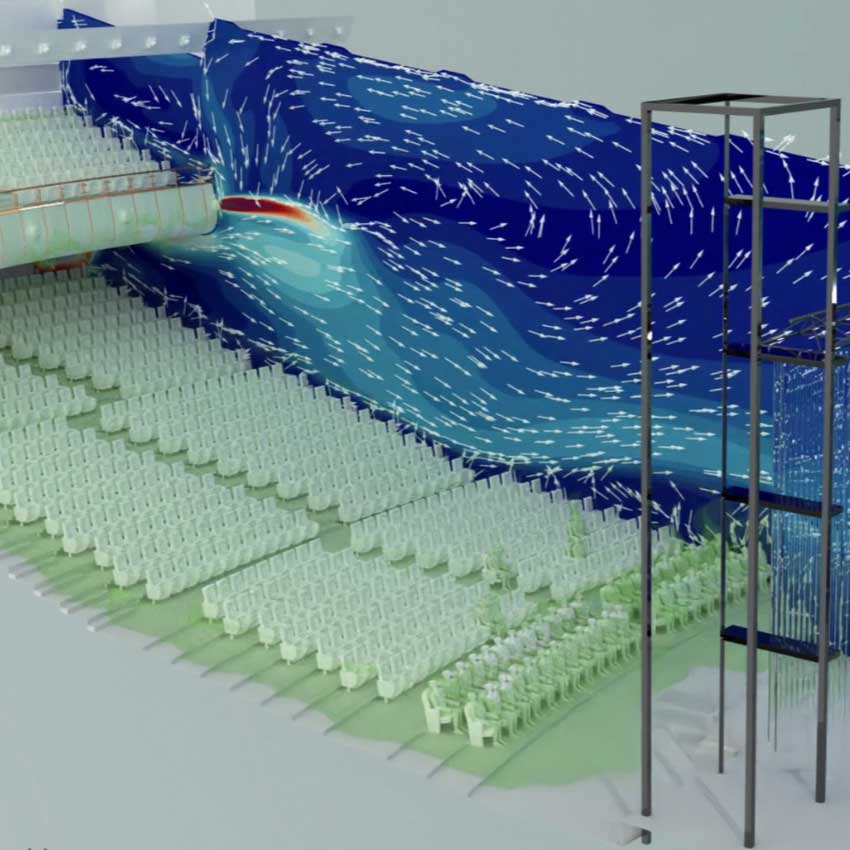 simulation of air around theater seats